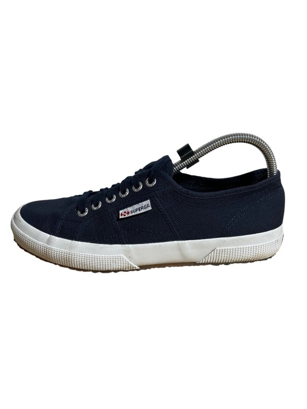 Superga 2750 Cotu Classic Sneakers Mens 8 Womens 9.5 Navy Blue Cotton Canvas